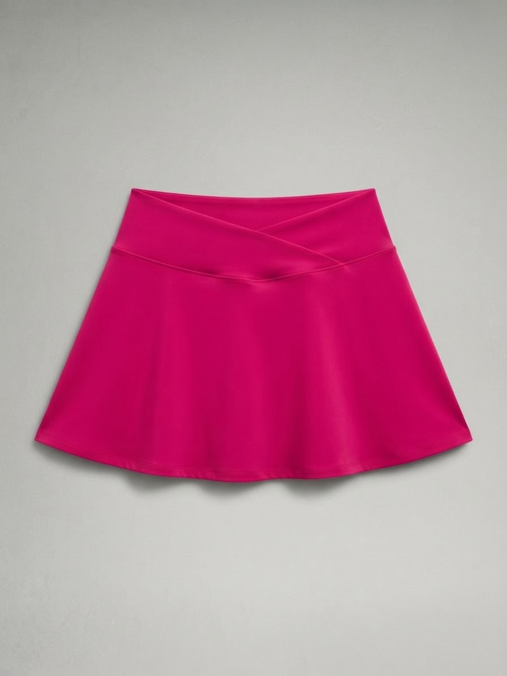 Women’s Hot Pink A-Line Skirt with Cross-Waist Detail